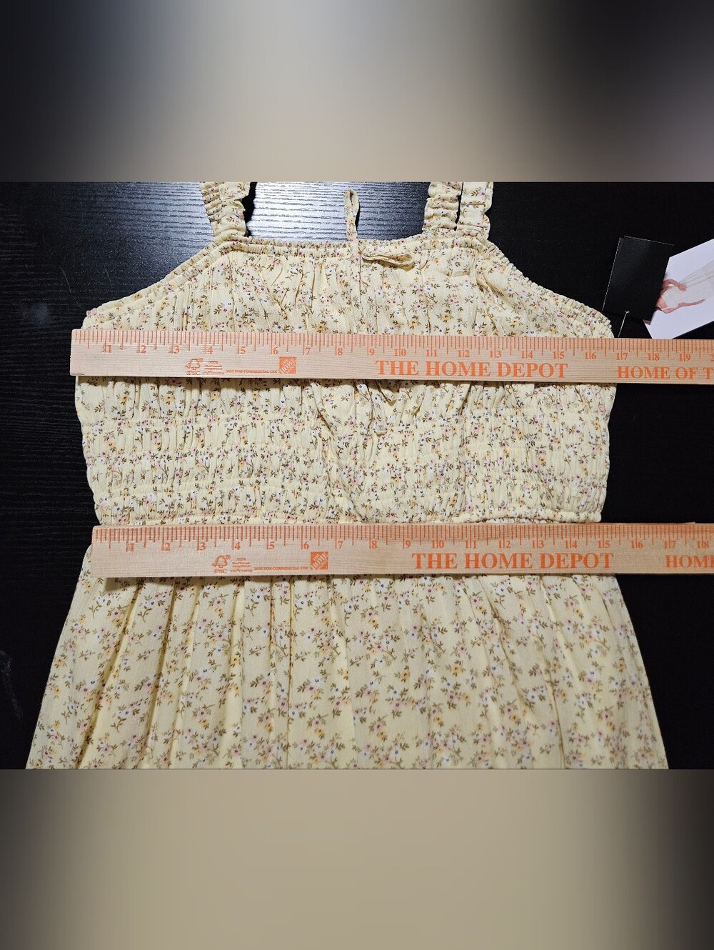 0149 Celebrity Pink Xl NWT Floral Butter Yellow Cottagecore Boho Dress New XL - Picture 9 of 11